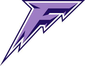 The Minnesota Frost's purple logo, which looks like a jagged letter f.